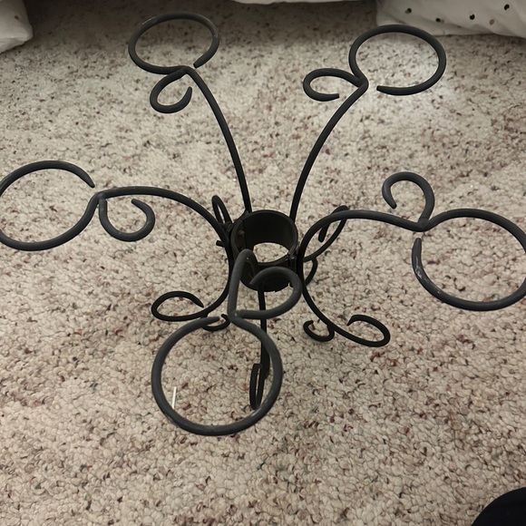 Other - Elegant Black Metal Candle Holder RARE- made for patio umbrella